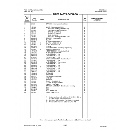 Aviation Part (21657-03) — Piper PA-32-260