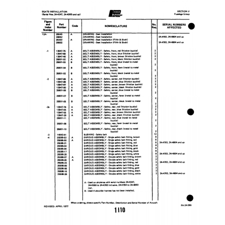 Aviation Part (113947-75) — Piper PA-32-260 Aviation Part (113947-75) — Piper PA-32-260