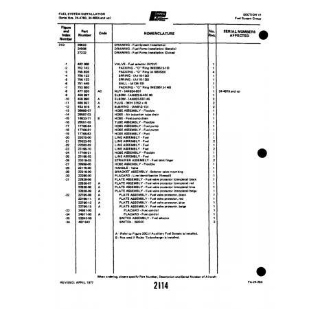 Aviation Part (22796-11) — Piper PA-32-260