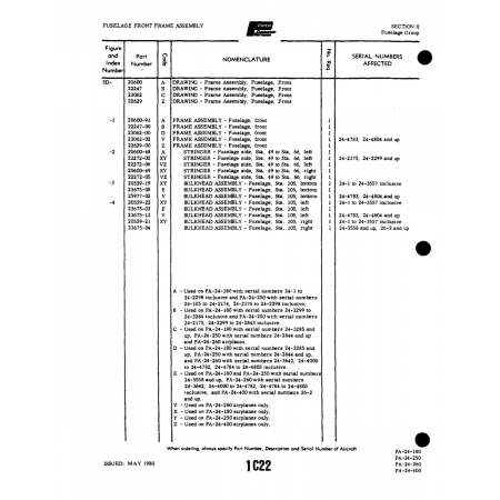 Aviation Part (23675-05) — Piper PA-32-260 Aviation Part (23675-05) — Piper PA-32-260
