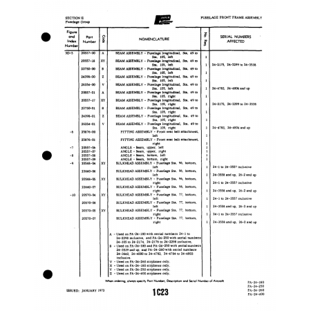Aviation Part (23660-06) — Piper PA-32-260