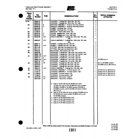 Aviation Part (22607-24) — Piper PA-32-260 Aviation Part (22607-24) — Piper PA-32-260