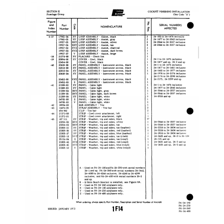 Aviation Part (23305-43) — Piper PA-32-260 Aviation Part (23305-43) — Piper PA-32-260