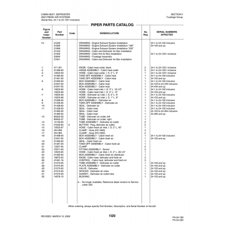 Aviation Part (21630-00) — Piper PA-32-260 Aviation Part (21630-00) — Piper PA-32-260