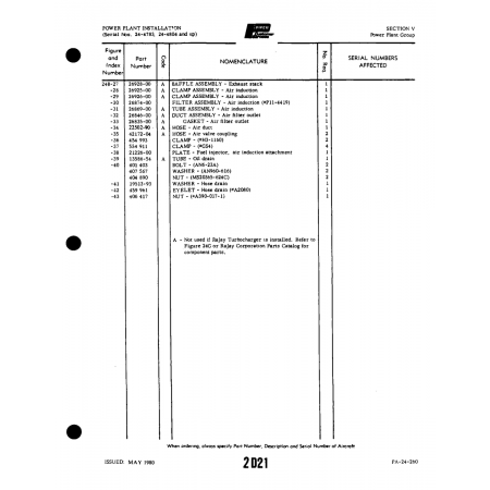 Aviation Part (22502-90) — Piper PA-32-260