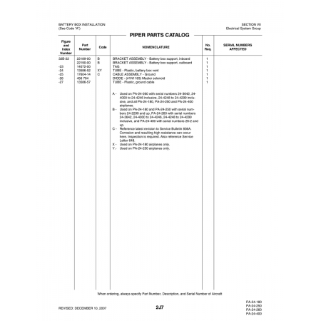 Aviation Part (13586-52) — Piper PA-32-260 Aviation Part (13586-52) — Piper PA-32-260