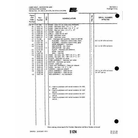 Aviation Part (10525-93) — Piper PA-32-260
