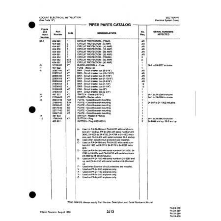 Aviation Part (12156-02) — Piper PA-32-260 Aviation Part (12156-02) — Piper PA-32-260