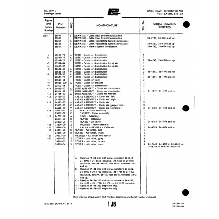 Aviation Part (10525-66) — Piper PA-32-260