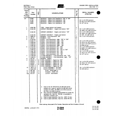 Aviation Part (23332-00) — Piper PA-32-260 Aviation Part (23332-00) — Piper PA-32-260