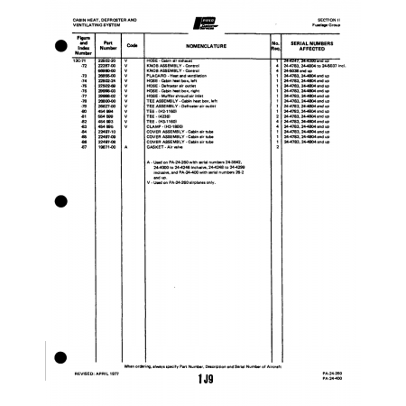 Aviation Part (22497-08) — Piper PA-32-260 Aviation Part (22497-08) — Piper PA-32-260