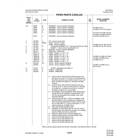 Aviation Part (16633-14) — Piper PA-32-260