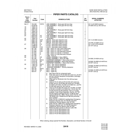 Aviation Part (23109-00) — Piper PA-32-260 Aviation Part (23109-00) — Piper PA-32-260