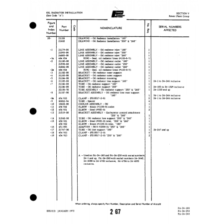 Aviation Part (21183-00) — Piper PA-32-260 Aviation Part (21183-00) — Piper PA-32-260