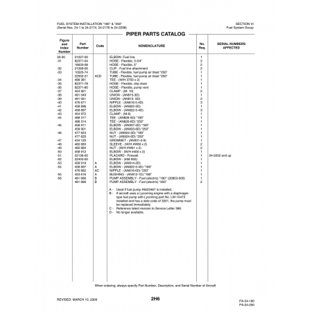 Aviation Part (16633-08) — Piper PA-32-260 Aviation Part (16633-08) — Piper PA-32-260