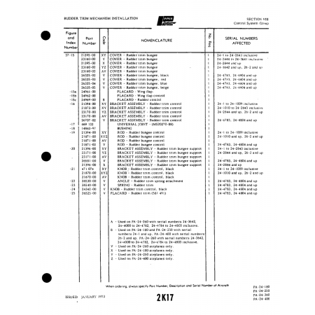 Aviation Part (21395-00) — Piper PA-32-260