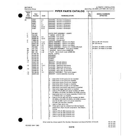 Aviation Part (22546-02) — Piper PA-32-260