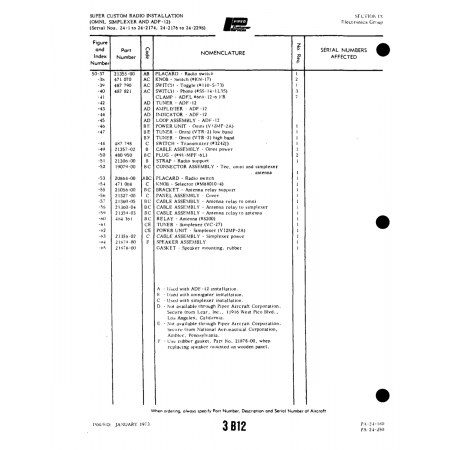 Aviation Part (21357-02) — Piper PA-32-260