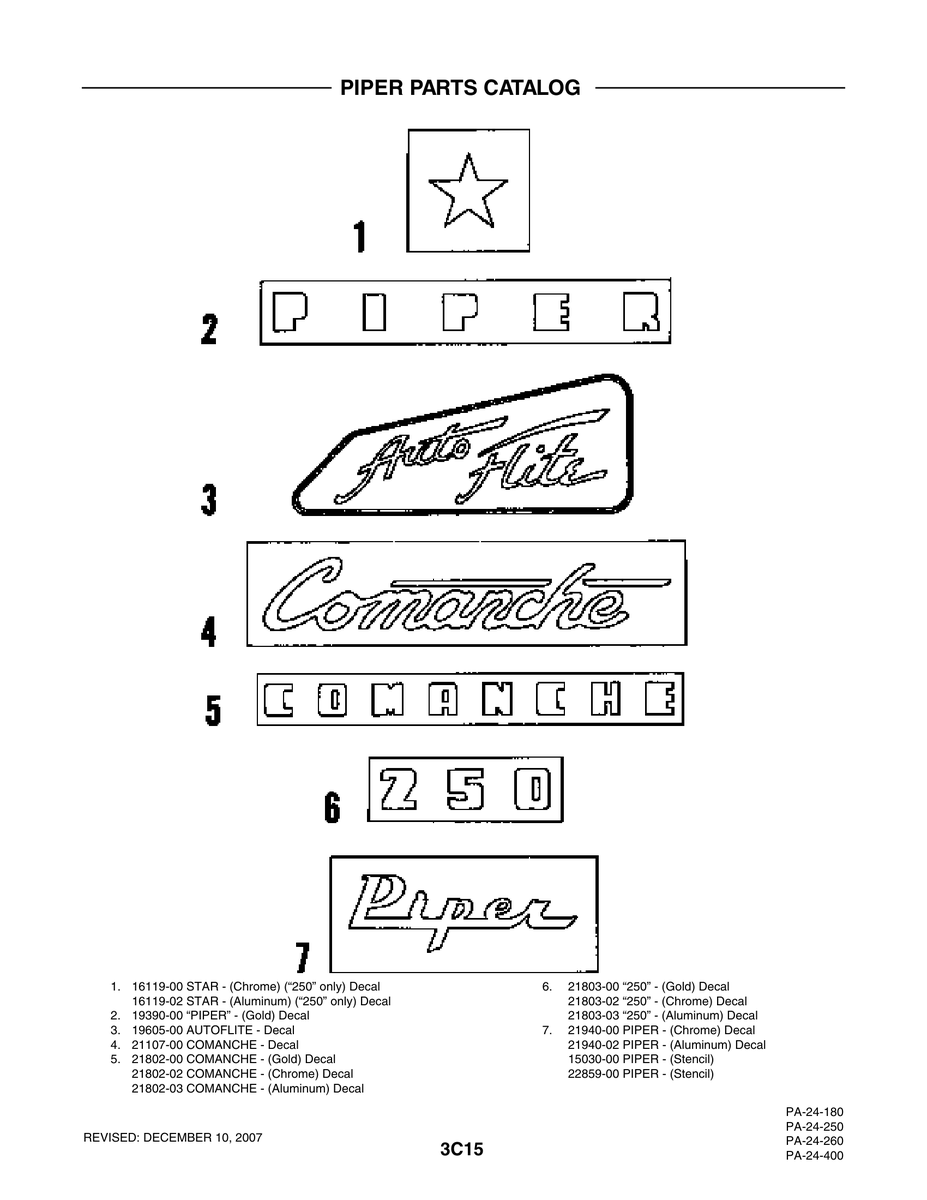 Star 16119-02 for Piper PA-32-260 Aircraft