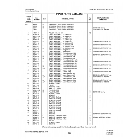 Aviation Part (62701-40) — Piper PA-32-260 Aviation Part (62701-40) — Piper PA-32-260
