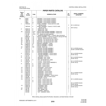 Aviation Part (62703-21) — Piper PA-32-260 Aviation Part (62703-21) — Piper PA-32-260