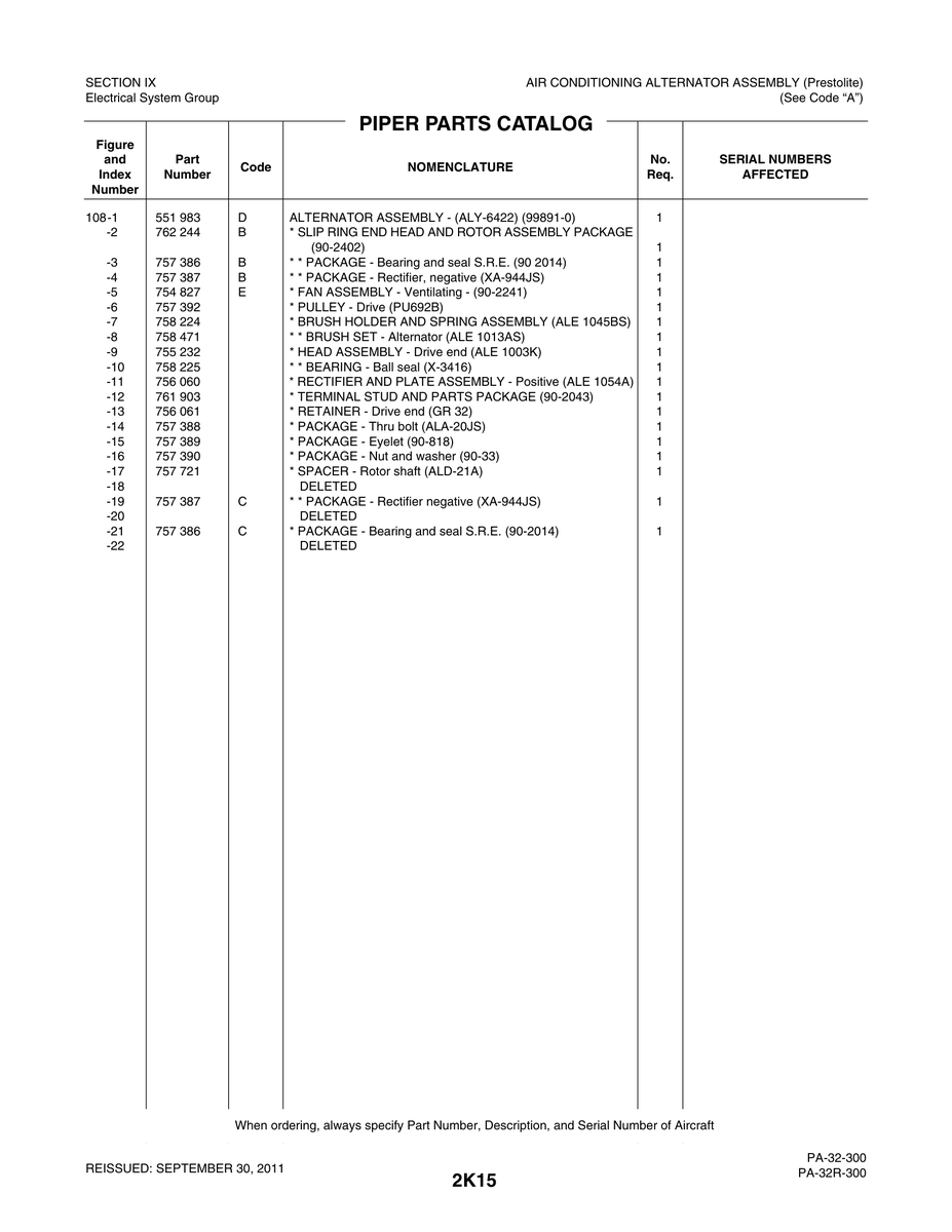Aviation Part 108-1 for Piper PA-32-260 Aircraft