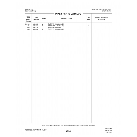 Aviation Part (119-83) — Piper PA-32-260