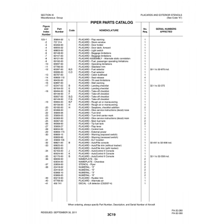 Aviation Part (22418-04) — Piper PA-32-260 Aviation Part (22418-04) — Piper PA-32-260
