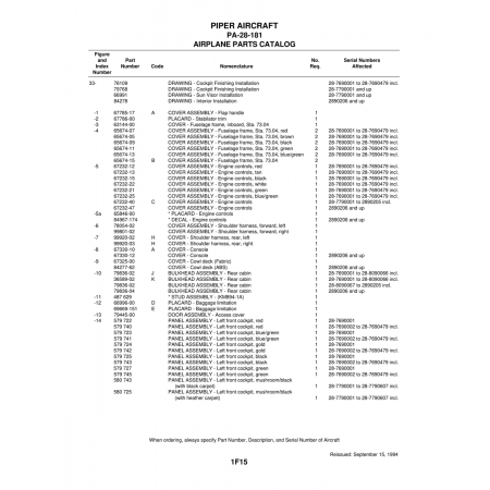 Aviation Part (79836-04) — Piper PA-28-181 Archer Aviation Part (79836-04) — Piper PA-28-181 Archer