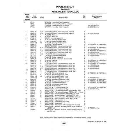 Aviation Part (99959-04) — Piper PA-28-181 Archer Aviation Part (99959-04) — Piper PA-28-181 Archer