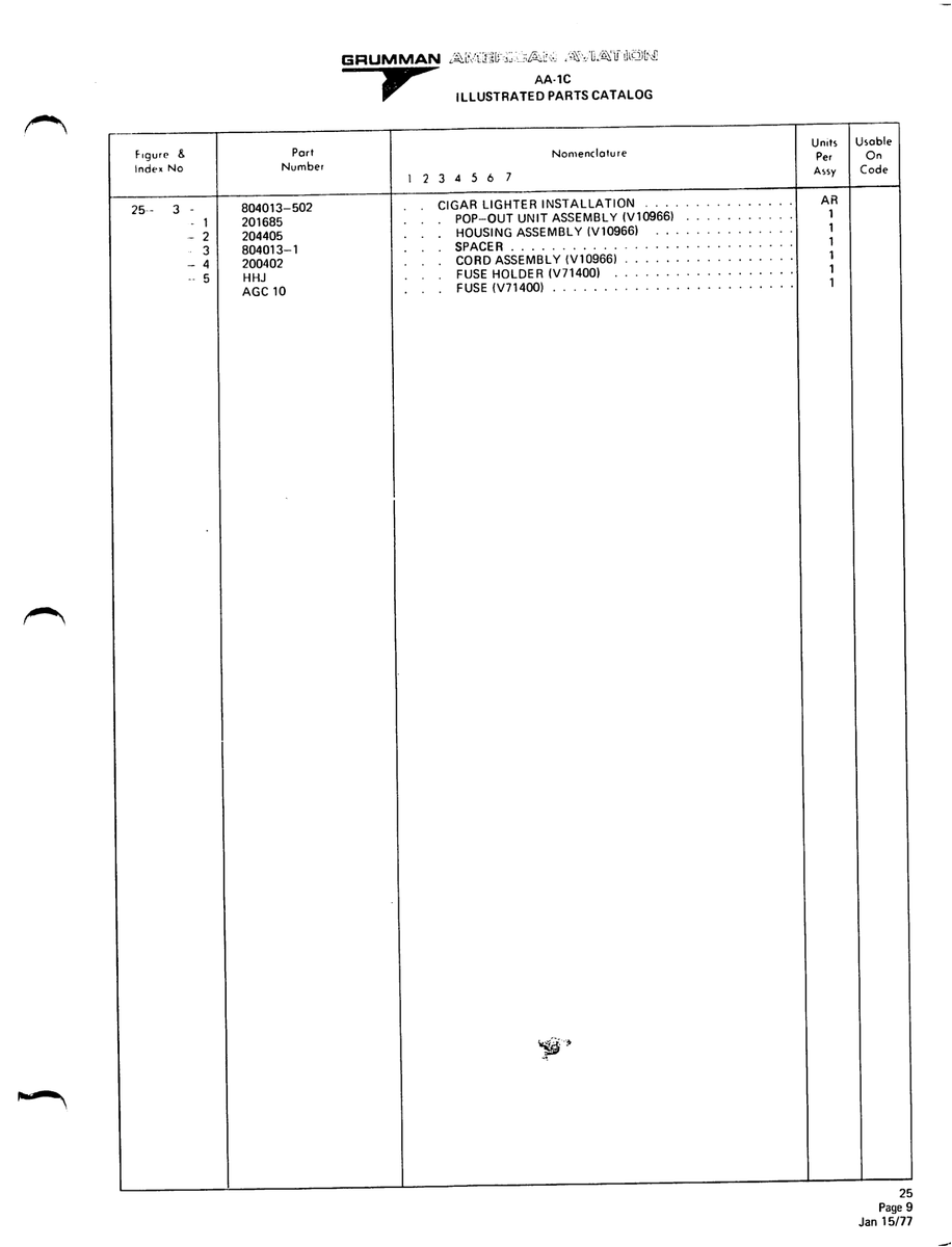 Aviation Part 804013-1 for American AA-1 Aircraft