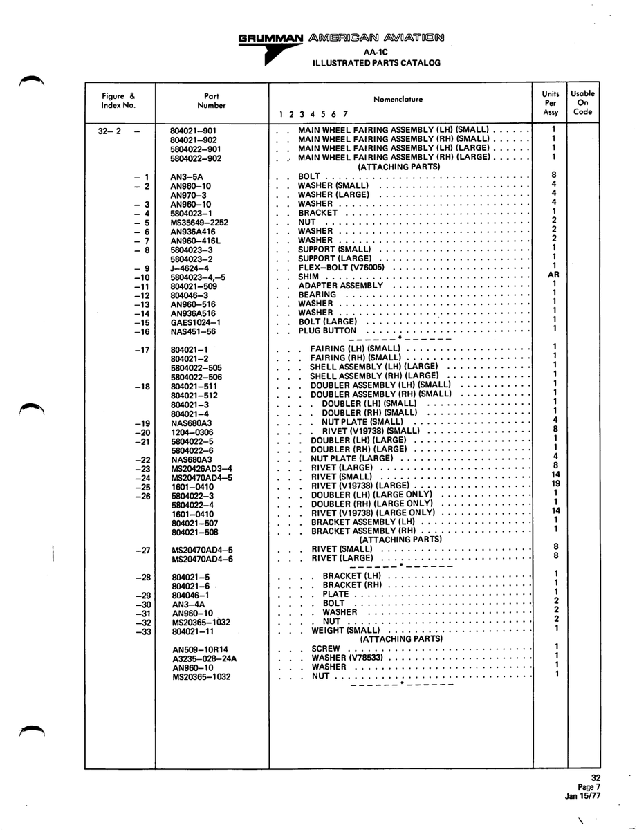 Aviation Part 804021-6 for American AA-1 Aircraft