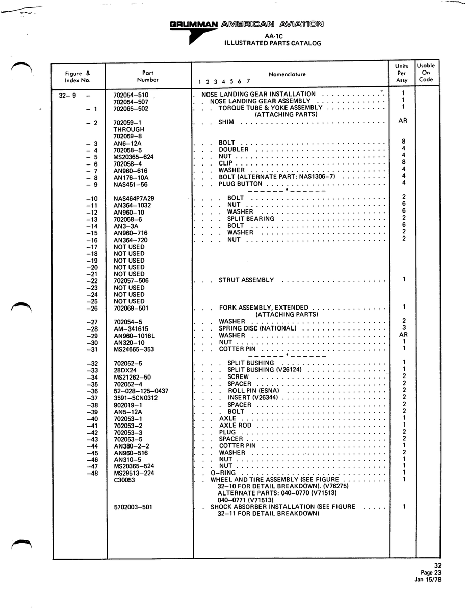 Aviation Part 702052-5 for American AA-1 Aircraft