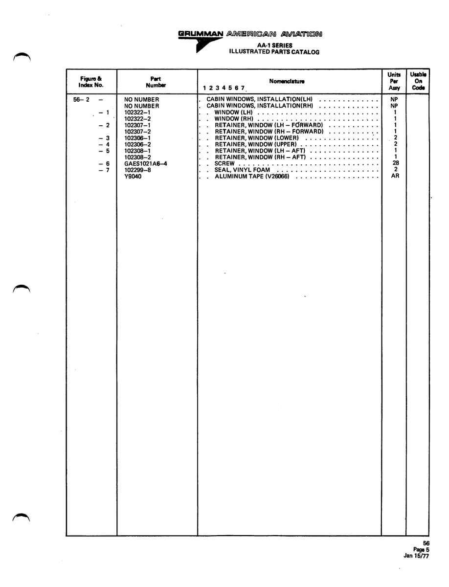 Aviation Part 102299-8 for American AA-1 Aircraft