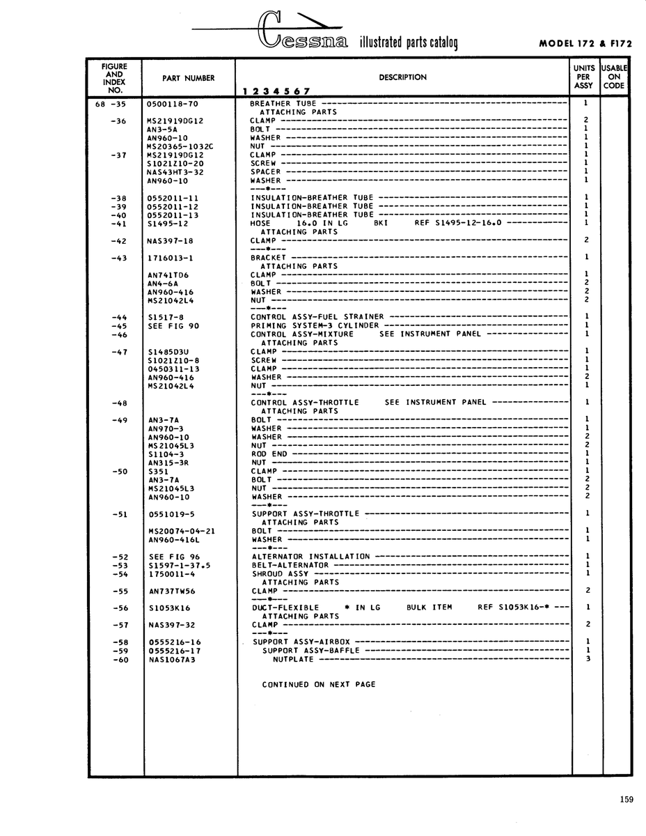 Aviation Part 5ab11 for Cessna 172 Skyhawk Aircraft