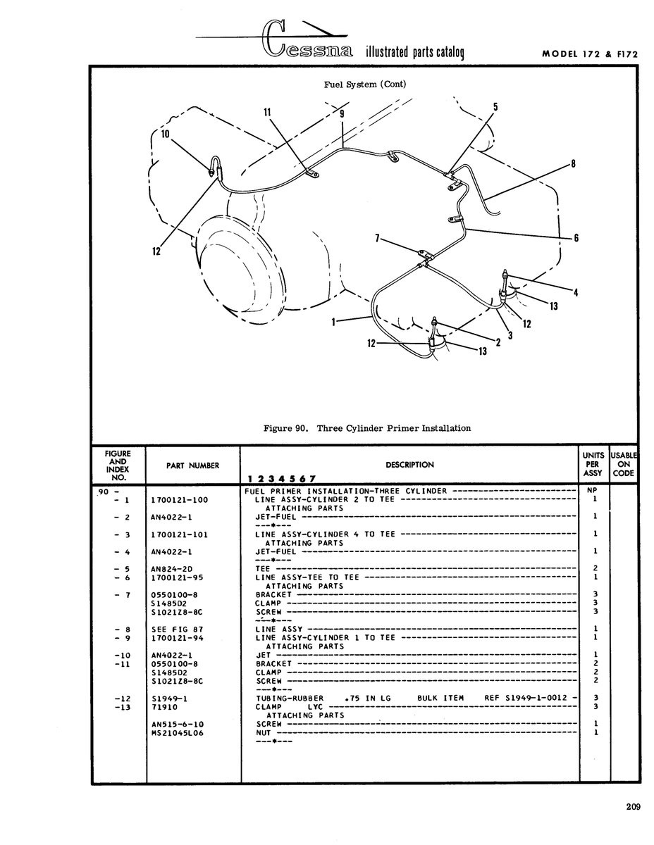 AN-Standard Aviation Hardware AN4022-1 for Cessna 172 Skyhawk Aircraft
