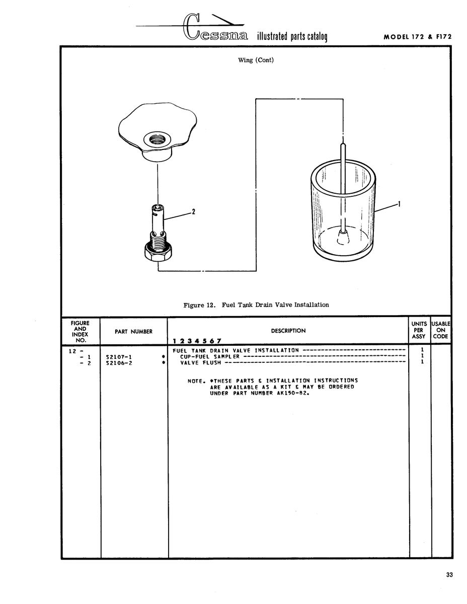 Under Part Number AK150-82 for Cessna 172 Skyhawk Aircraft
