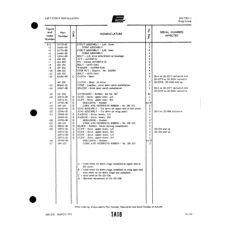Aviation Part (12969-00) — Piper PA-22