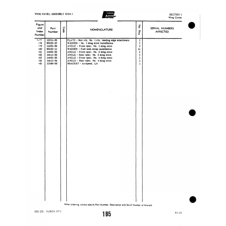 Aviation Part (11580-00) — Piper PA-22