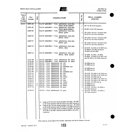 Aviation Part (14269-07) — Piper PA-22 Aviation Part (14269-07) — Piper PA-22