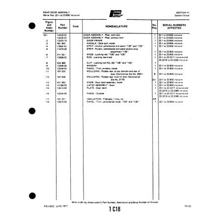 Aviation Part (12246-00) — Piper PA-22