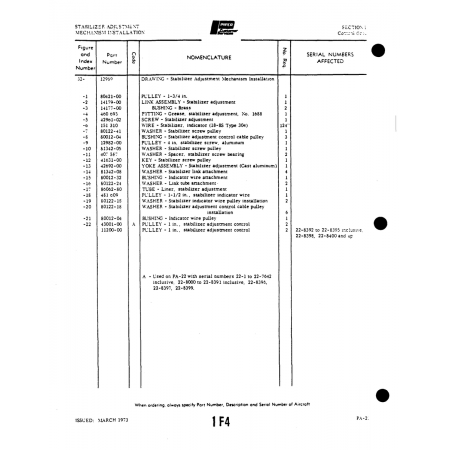 Aviation Part (12962-00) — Piper PA-22 Aviation Part (12962-00) — Piper PA-22