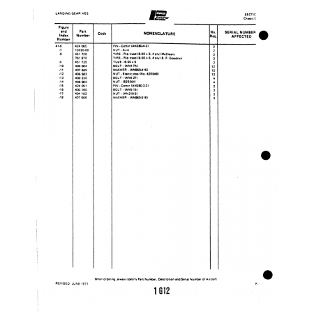 Aviation Part (TCldE-600x6) — Piper PA-22