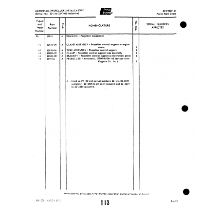 Aviation Part (60002-0o) — Piper PA-22 Aviation Part (60002-0o) — Piper PA-22