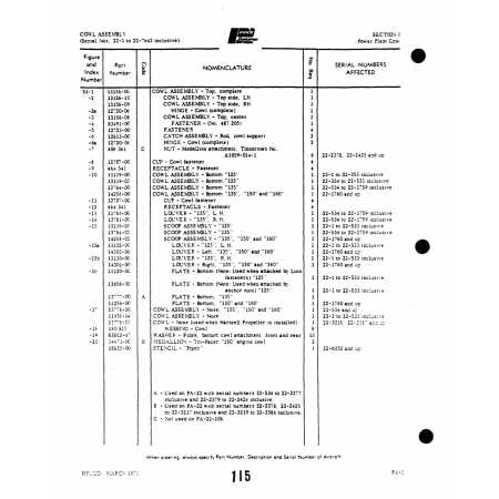 Aviation Part (11356-M) — Piper PA-22 Aviation Part (11356-M) — Piper PA-22
