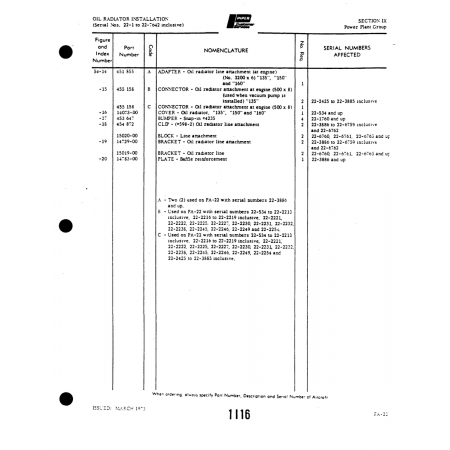 Aviation Part (14-65-00) — Piper PA-22 Aviation Part (14-65-00) — Piper PA-22
