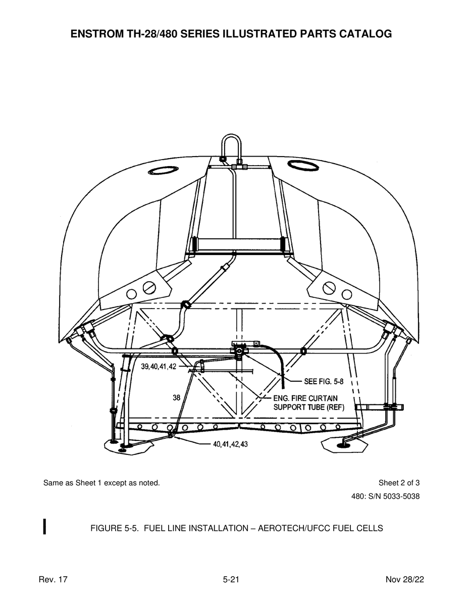 Aviation Part 5033-5038 for Enstrom Helicopter Corp The 480 Aircraft