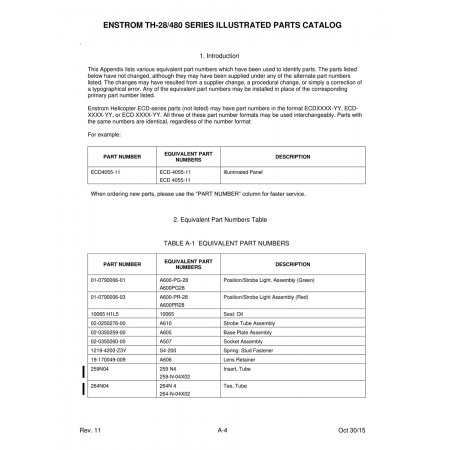 Aviation Part (0250276-00) — Enstrom Helicopter Corp The 480 Aviation Part (0250276-00) — Enstrom Helicopter Corp The 480