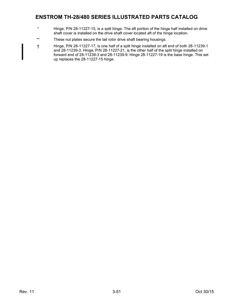 Aviation Part 11227-15 for Enstrom Helicopter Corp The 480 Aircraft