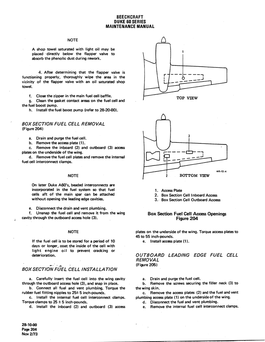 Aviation Part 60-12-4 for Beechcraft 60 Aircraft
